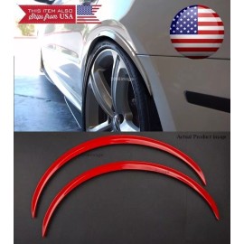 Unbranded 1 Pair Red Flexible 1" Wide Body Fender Arch Extension Lip Guard For Hyundai Kia