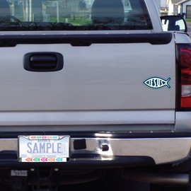 VictoryStore Religious - Jesus Fish - License Plate Holder and Bumper Magnet Package
