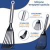 KSENDALO Flexible Slotted Spatula Turner Flipper Set - Silicone Coated