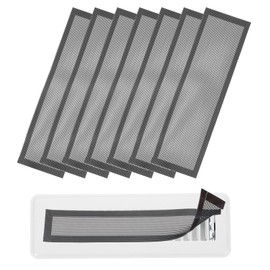 YOKIVE 8 Pcs Magnetic Floor Vent Covers, Floor Register Cover PVC Mesh Air Vent Screen Filters, Great for Home Floor, Wall, Ceiling, Catch Debris Hair Dust (Black, 10-Inch x 4-Inch)