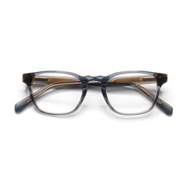 eyebobs Old Sport Premium Readers for Women and Men | Square Eye Glasses | Navy Crystal Front and Temples | 1.25