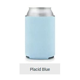 Can Cooler Sleeves Blank Poly Foam (12, Placid Blue)