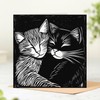 Beau Willows Black And White Cat Card - Happy Birthday