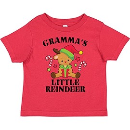 inktastic Christmas Gramma's Little Reindeer with Candy Canes Toddler T-Shirt 7 Red 37f61