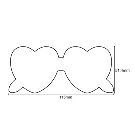 LILIAO Heart Shape Sunglasses Cookie Cutter Summer Beach Fondant Biscuit Cutter - 4.52 x 2.02 inch - Stainless Steel