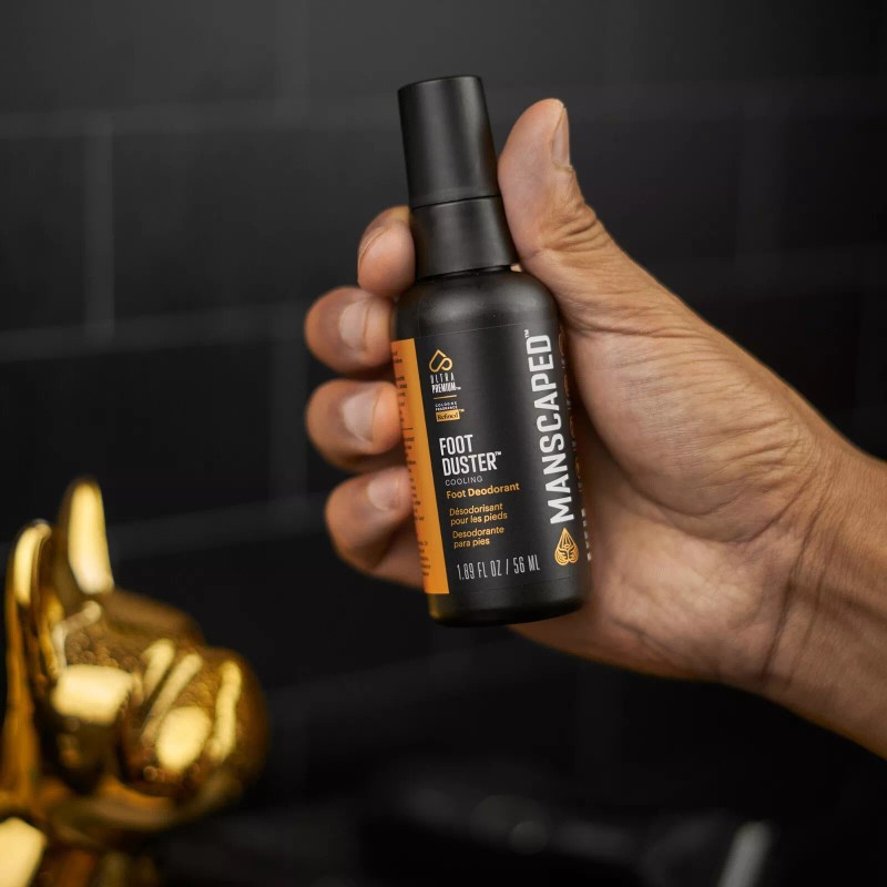 MANSCAPED® The Foot Duster™, Mens Cooling Foot Deodorant Spray with
