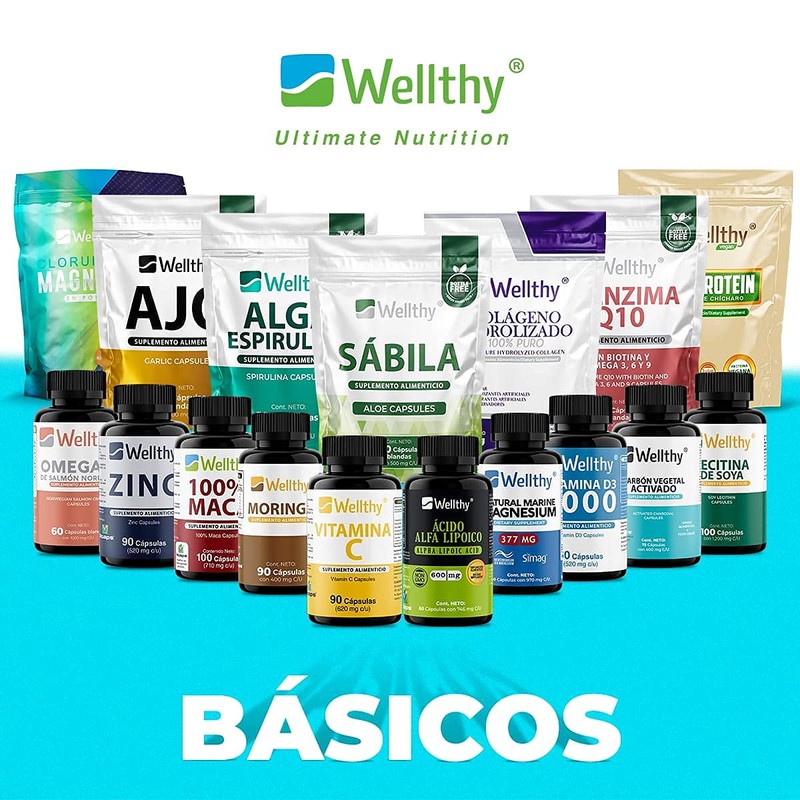 Wellthy Superfoods 100% Maca 100 Cápsulas. 710mg c/u. Maca Premium