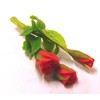Tumdee Miniatures Dolls House Miniature Bunch of 3 Red Rose