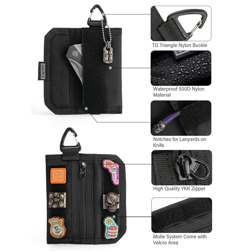 TACTICAL GEEK Storage A2 M EDC Pouch Organizer, Nylon Coin