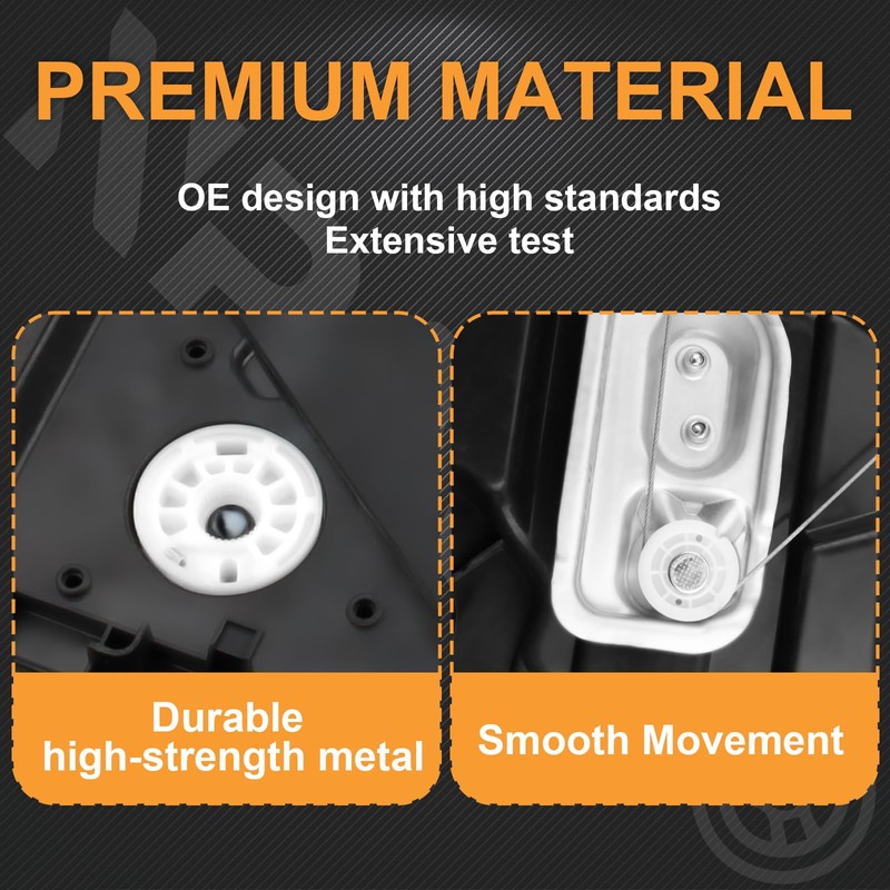 Front Passenger Side Power Window Regulator Without Motor with Panel