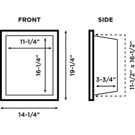 EZ-NICHES New Ready for Tile Recessed Bathroom Shower Shampoo Shelf Niche (11" X 16" Medium Rectangular)