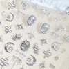 1 Sheets Silver Star Nail Decals for Nail Art 5D