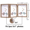 3 Picture Frame 5x7 Triple Hinged MDF Wood Grain with