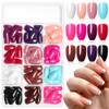 LuckForever 288pc Coffin Press on Nails Short Fake Nail with
