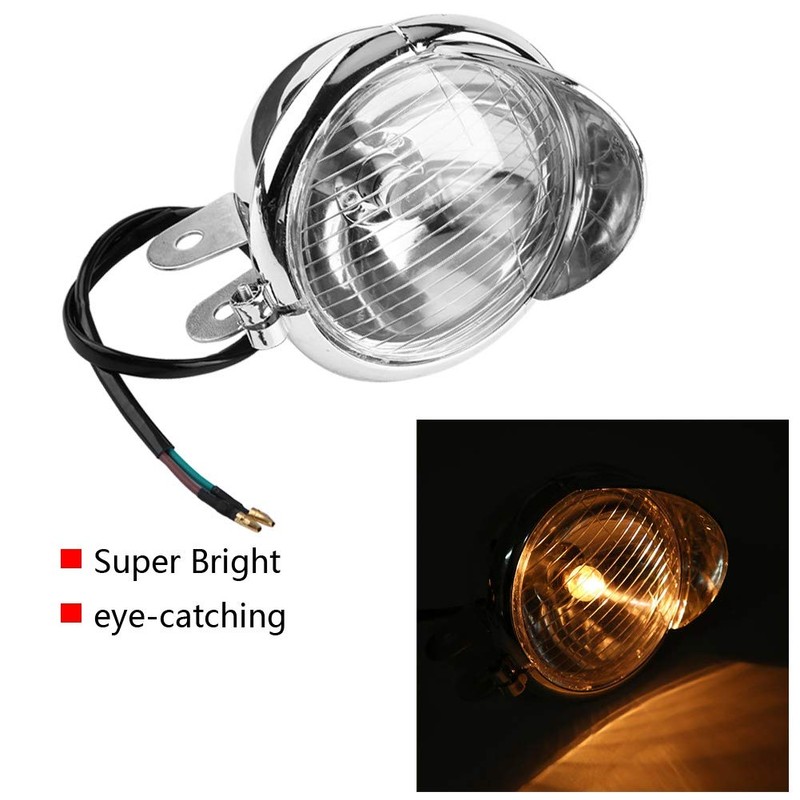 Aramox Motorcycle Fog Light,Motorcycle Universal DC 12V Retro Fog Lights