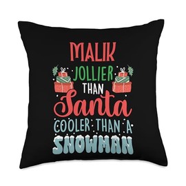 Ice Cold Charisma Christmas Holiday Heat Malik Jollier Than Santa Cooler Than Snowman Frosty Throw Pillow, 18x18, Multicolor