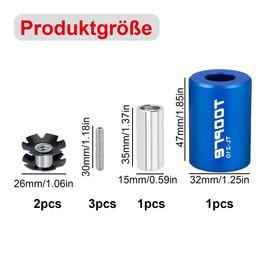 Wjelet Bicycle Front Fork Star Nut Holder Installation Tool Adjustment Tool for 22.2mm, 25.4mm, 28.6mm Bicycle Headsets