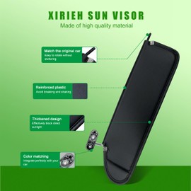 Left Driver Side Sun Visor Fit for Jeep Wrangler TJ 2003 2004 2005 2006, Replacement Agate 13313.01 (Left Driver Side（Black)