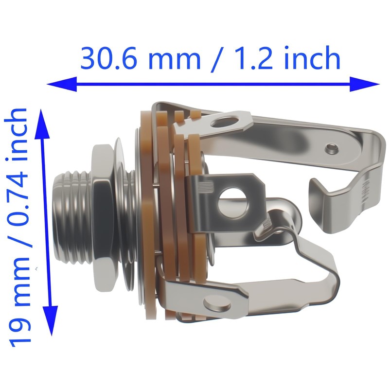 SYCZIOHU 6.35 MM Female Stereo Panel Mount Dual - Channel