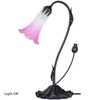 Bieye L10846 Lily Flower Blown Glass Accent Table Lamp for