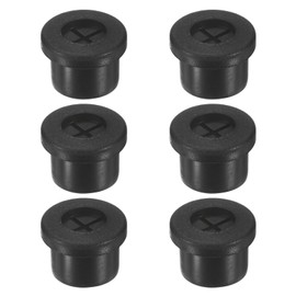 M METERXITY 6-Pack Rubber Grommets for Wiring 12mm Desk Grommet Double-Sided Flexible Cable Cord Grommet Desk Hole Cover for Cables/Wires Through Protection Cable Grommet [Black]