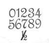 Spanish Rustic Hammered Wrought Iron Address Number 4 inch 4