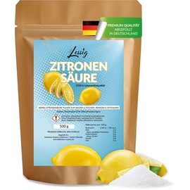 Lessig 500 g Citric Acid Monohydrate E330 Powder - Food Grade | Pure Citric Acid | Cooking | Baking | Cleaning | Cleaning