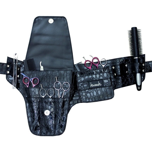 Kassaki Hairdressing Tool Belt Perfect for Hairdresser/Barber/Beauty Salon, Storage Bag for Accessories