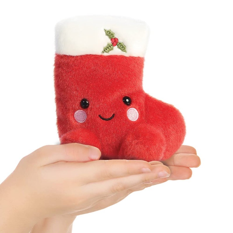 Aurora, 99220, Palm Pals Holly Christmas Stocking, 5In, Soft Toy,