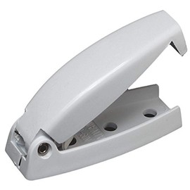 RV Designer E211, Plastic Rounded Baggage Door Catch, White, 2 Per Pack, Compartment Hardware