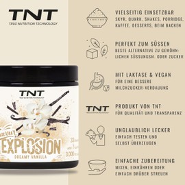 TNT Flavour Explosion Powder (Dreamy Vanilla / 100 g) • Under 10 kcal per serving • Save calories • Ideal for yogurt, quark, protein shakes, etc.