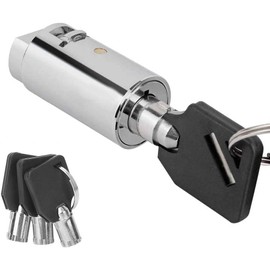 Tubular Cam Lock,Vending Machine Lock Cylinder,19mm Zinc Alloy Chrome Color Single Opening Key Safe Box Lock Cylinder for Automatic Selling Machines Industrial Tank Safe Box