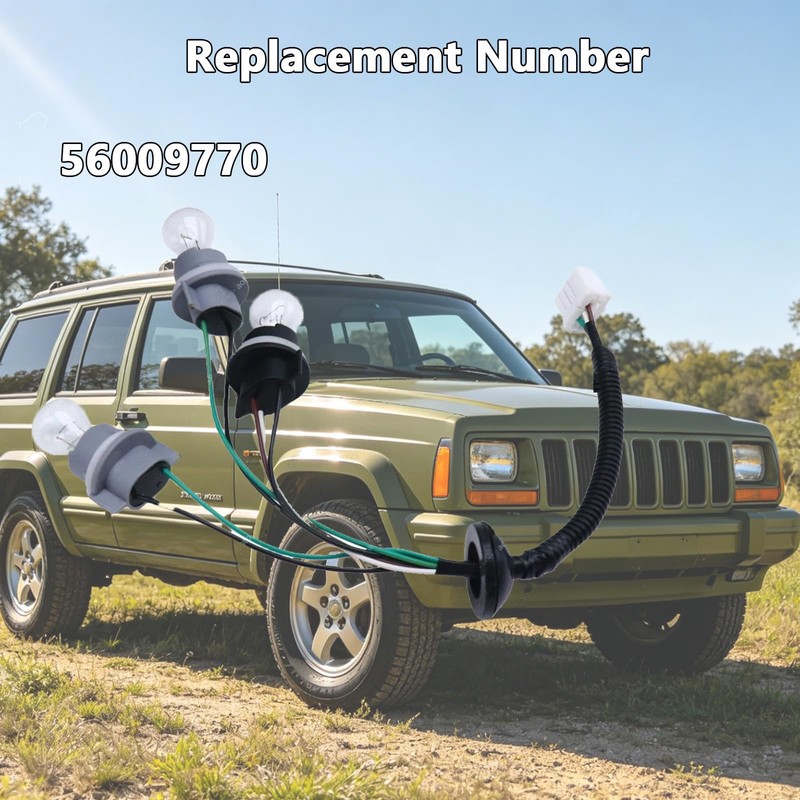 Tail Light Lamp Wiring Compatible with Jeep Cherokee XJ 1997-2001