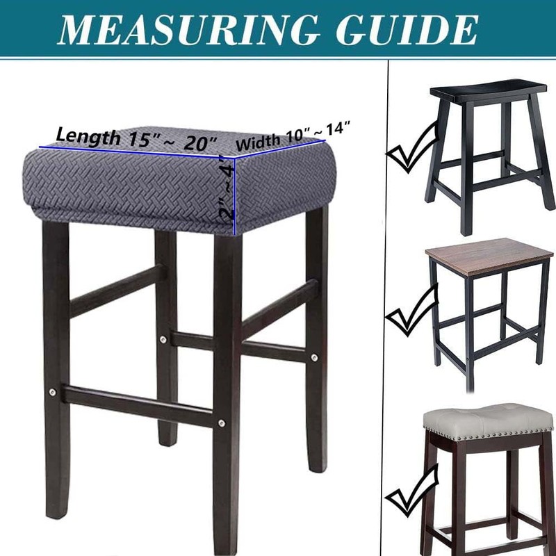 LIULIWEIFA Bar Stool Covers Rectangle Set of 4/2/1 Saddle Bar
