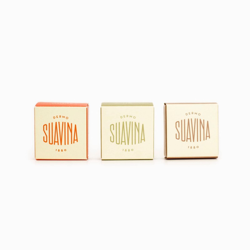 Suavina Lip Balm Jar, Set of 3 (Original, Olea, Prunus)