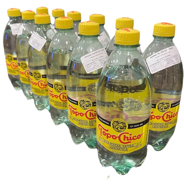 Topochico Mineral Drinking Water, 20 Oz. Plastic Bottles, (Pack of 12) - Visit Rancho Mix store