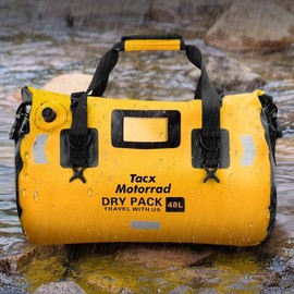 Waterproof Waterproof Dry Duffel Bag Gym Bag Dry Bag Motorcycle Duffel Duffel Bag Travel bag yellow = 48L
