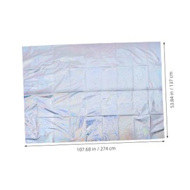 DOITOOL 4pcs Holographic Tablecloths for Birthday Parties Bridal Showers Weddings Easy to Clean Plastic Covers for Multi Occasion Decor Princess Party Decorations