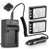 Kastar Battery (2-Pack) and Charger Kit for Olympus LI-10B LI-12B