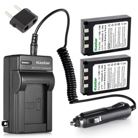 Kastar Battery (2-Pack) and Charger Kit for Olympus LI-10B LI-12B and Olympus Stylus 300,400,500,600,800,C-50,60,70,470,760,770,5000 Camera