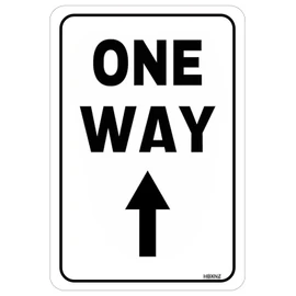 One Way Arrow Sign Street Metal Signs Road Wall Decor Traffic Sign 8X12