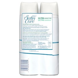 Gillette Satin Care Gel de afeitado ultra sensible para mujer, paquete de 2, 7 onzas cada uno, sin frangrancia