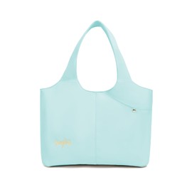 Sweeford Tote Bag for Women,Casual Large Shoulder Bags With Zipper Travel Handbag for Work Gym Beach Travel Shopping (BLUE)