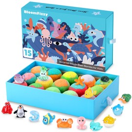 Sea Surprise Bath Bombs for Kids – 15 Pack Fizzy Gift Set with Hidden Ocean Toys, Gentle & Scented, Kid-Safe & Fun Bath Time, Great Summer Treats & Birthday Gifts for Boys and Girls