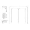 Door Border DK06 – Frame Made of PU Plastic White,