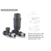 Anthracite Thermostatic Radiator Valve Angled Corner or Straight Grey Radiator