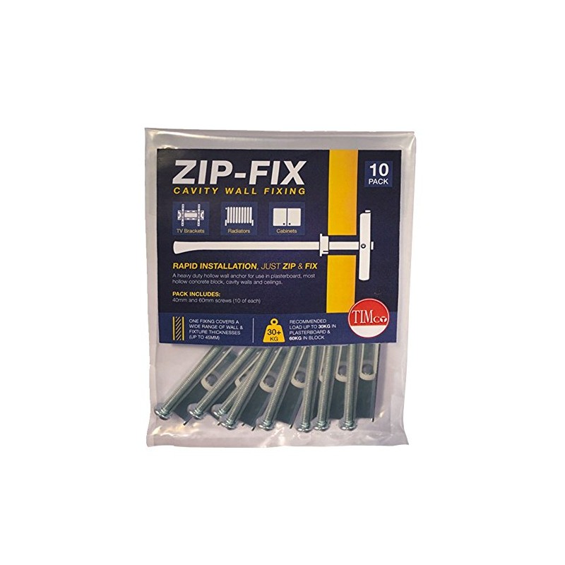 Timco Zip-Fix Plasterboard Cavity Fixing (Bag of 10)