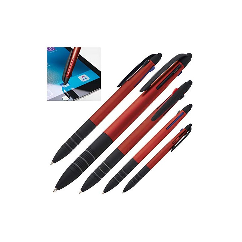 notrash2003® Set of 10 Triple Ballpoint Pens 3 Colours Blue