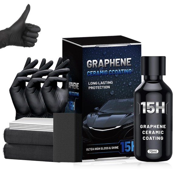 Graphene Ceramic Coating 15H for Cars(70ml), Advanced Graphene Coating for