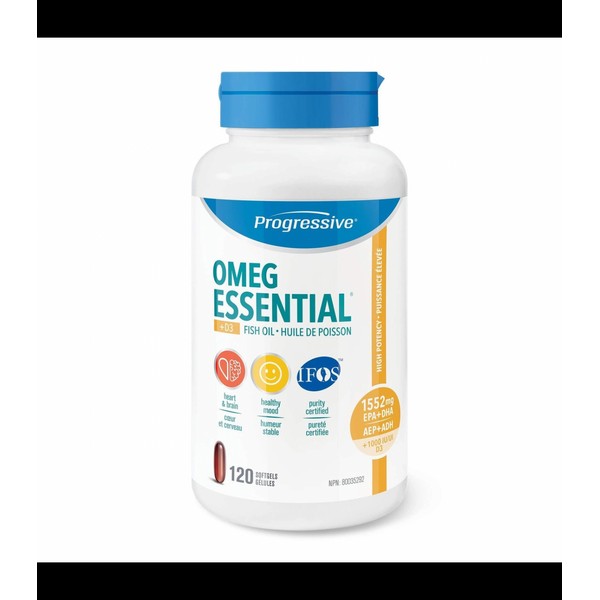 Progressive Nutritionals OmegEssential + D 120 Softgels
